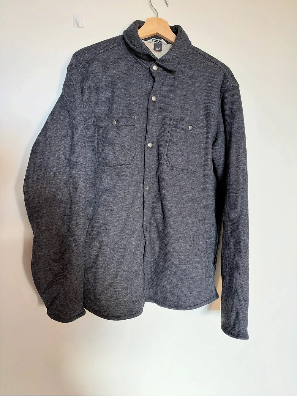 Eddie Bauer Men’s Sherpa-Lined Shirt Jacket – Size M – Gre